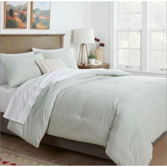 Threshold Bedding Nwt Threshold Washed Cotton Sateen Comforter Set